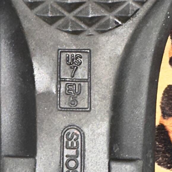 Aerosoles Women's Leopard Print Ballet Loafers Sz 7 Tan Black Calf Hair Slip-On - Picture 7 of 7